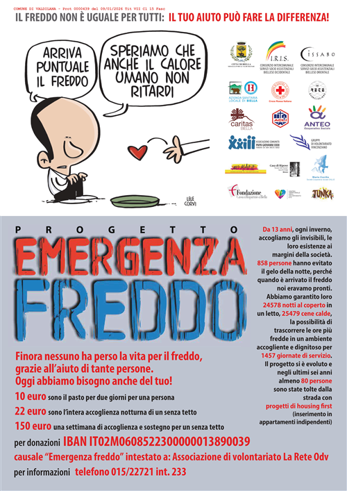 Progetto "Emergenza Freddo" - Anno 2026