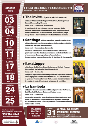 I Film del Cine Teatro Giletti - Ottobre 2026