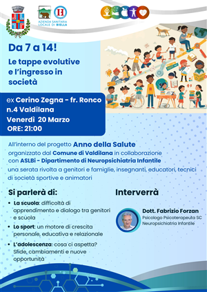 Da 7 a 14 ! Le tappe evolutive e l'ingresso in società